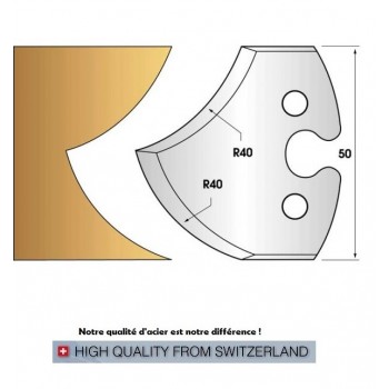 Jeu de 2 fers profiles hauteur  50X5.5 mm n° 209