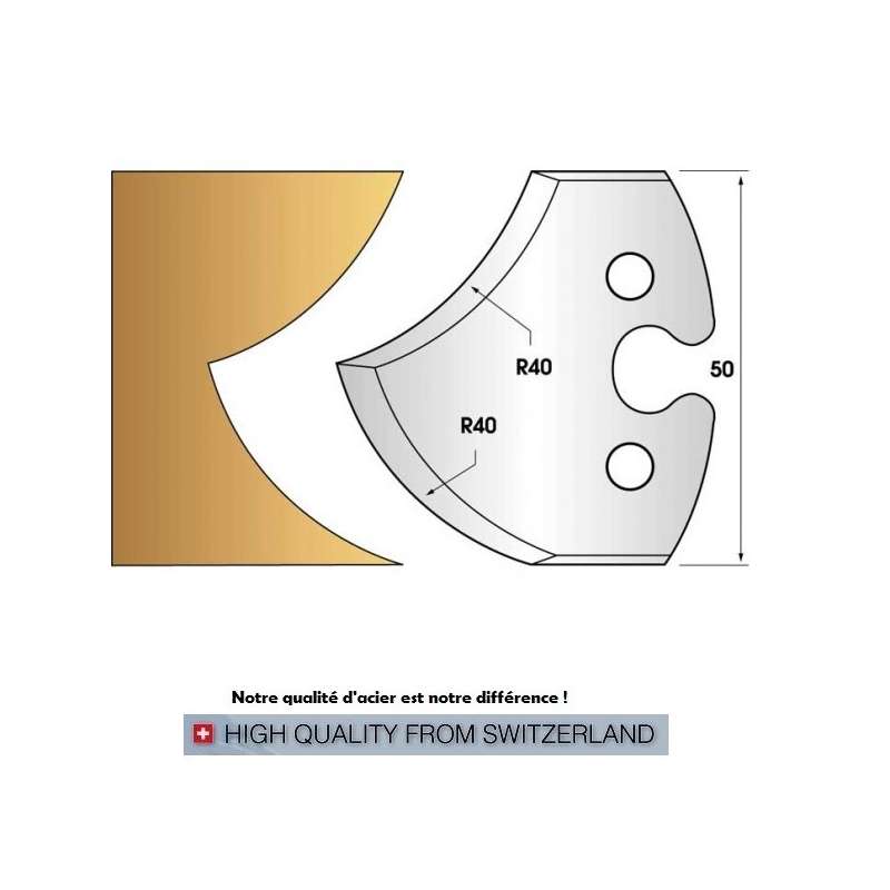 Jeu de 2 fers profiles hauteur  50X5.5 mm n° 209