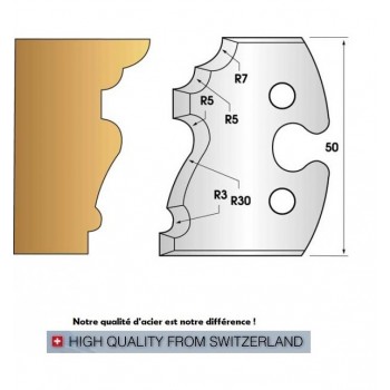 Jeu de 2 fers profiles hauteur  50X5.5 mm n° 210