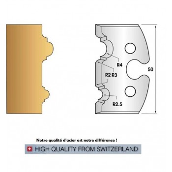 Profile knives or limiters 50 mm n° 211 - moulding double astragal