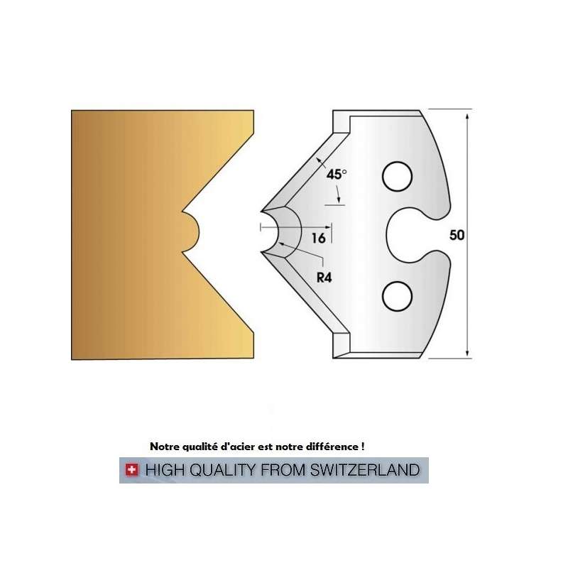 Jeu de 2 fers profiles hauteur  50X5.5 mm n° 212