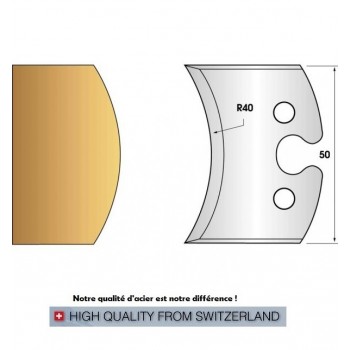 Profile knives or limiters 50 mm n° 215 - radius 40mm