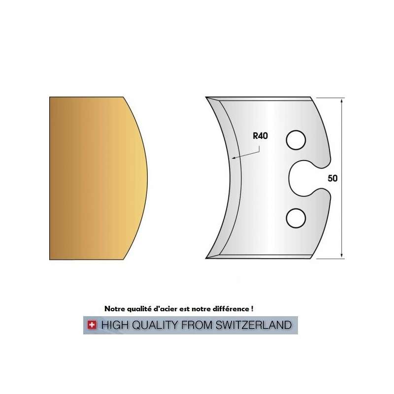 Profile knives or limiters 50 mm n° 215 - radius 40mm