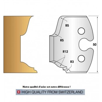 Jeu de 2 fers profiles hauteur  50X5.5 mm n° 217