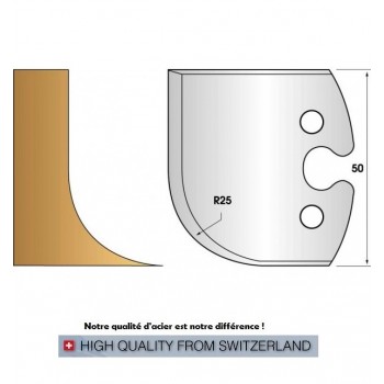 Profile knives or limiters 50 mm n° 218 - radius 25mm