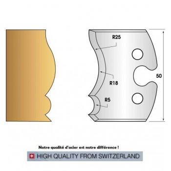 Profile knives or limiters 50 mm n° 222 - barley grain and molding