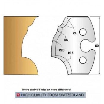 Jeu de 2 fers profiles hauteur  50X5.5 mm n° 223