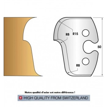 Jeu de 2 fers profiles hauteur  50X5.5 mm n° 224