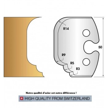 Jeu de 2 fers profiles hauteur  50X5.5 mm n° 225