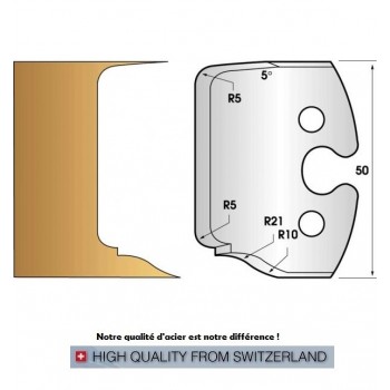 Jeu de 2 fers profiles hauteur  50X5.5 mm n° 231