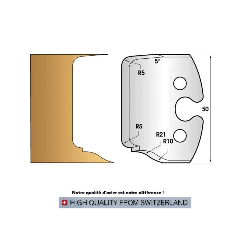 Jeu de 2 fers profiles hauteur  50X5.5 mm n° 231