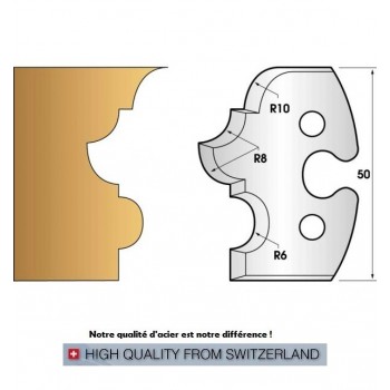 Profile knives or limiters 50 mm n° 233 - multiple profiles