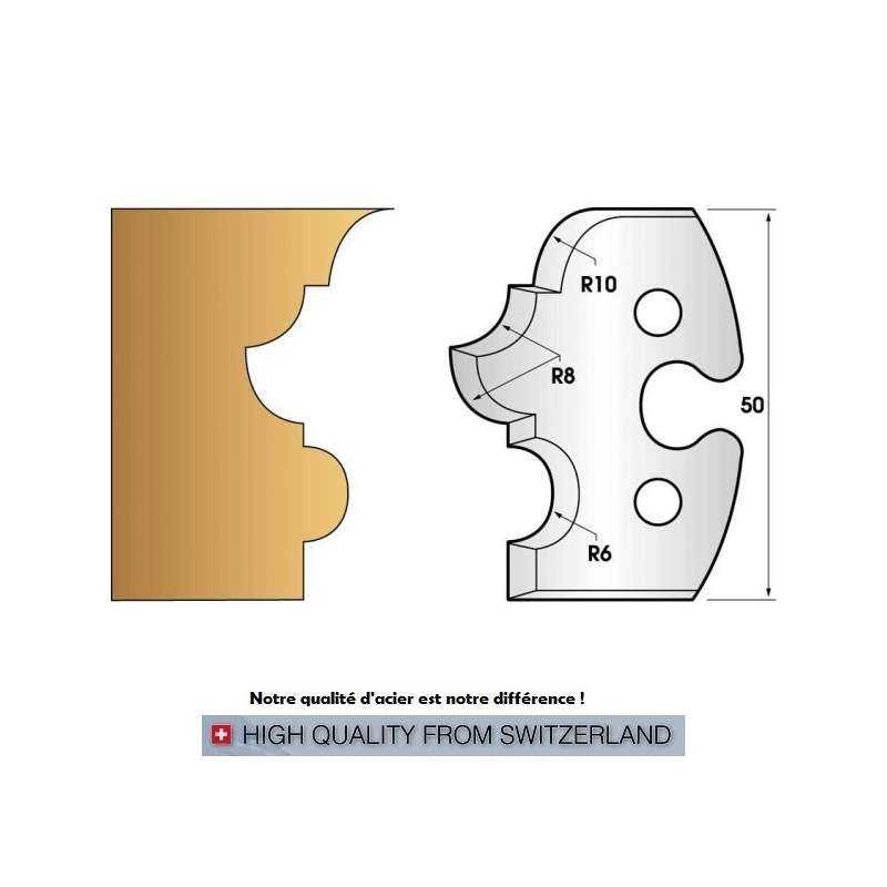 Jeu de 2 fers profiles hauteur  50X5.5 mm n° 233