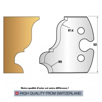 Jeu de 2 fers profiles hauteur  50X5.5 mm n° 235