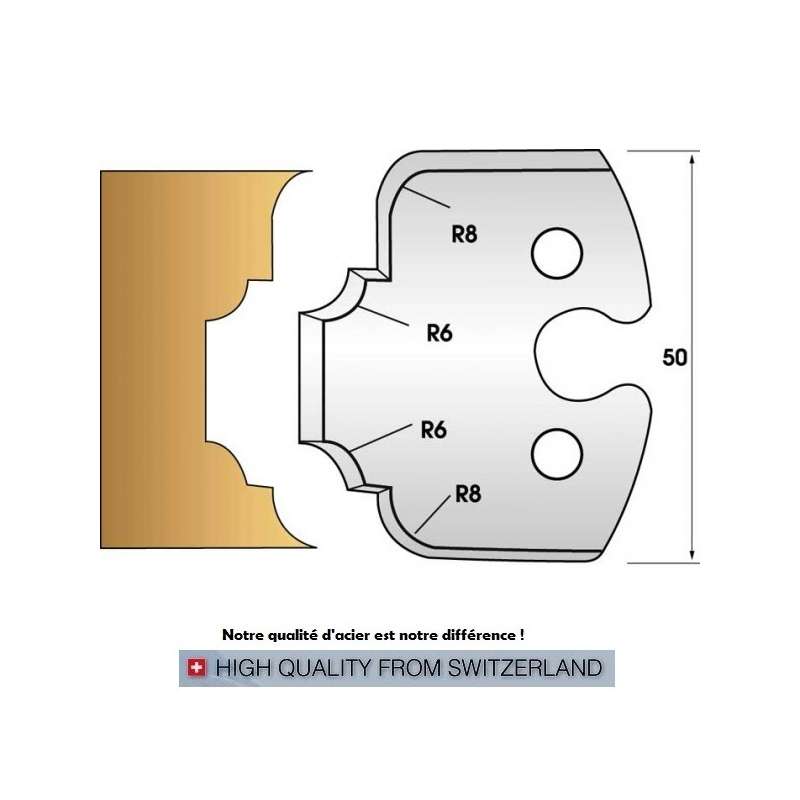 Jeu de 2 fers profiles hauteur  50X5.5 mm n° 236