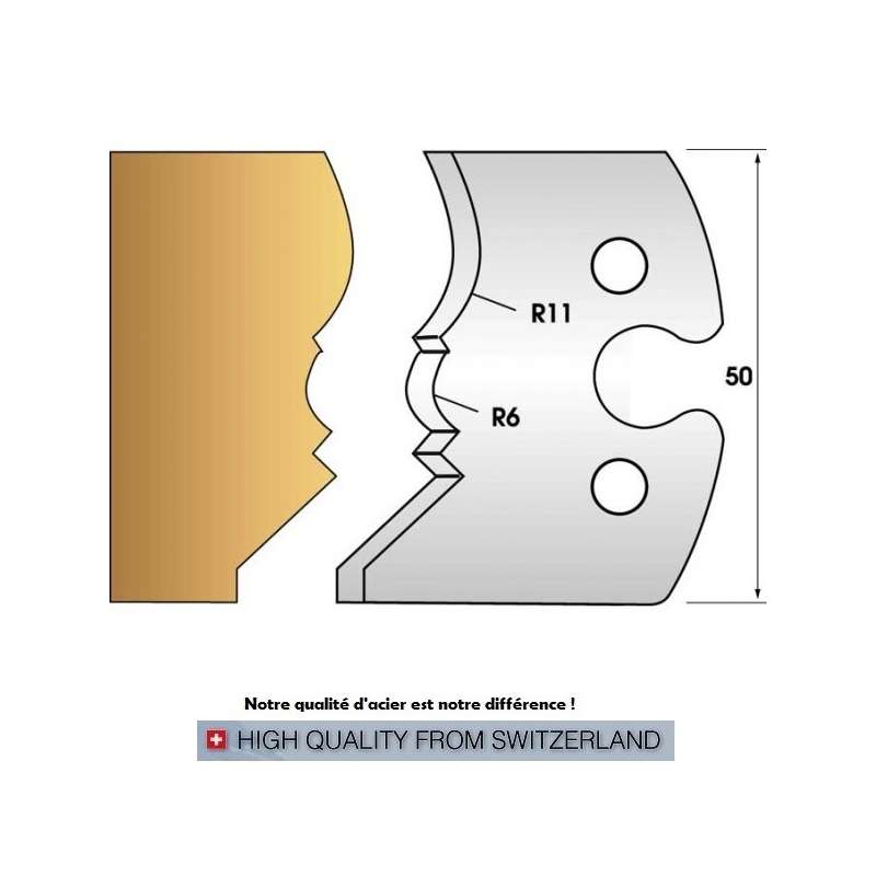 Jeu de 2 fers profiles hauteur  50X5.5 mm n° 241