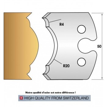 Jeu de 2 fers profiles hauteur  50X5.5 mm n° 242