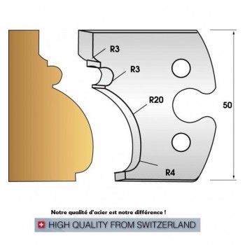 Jeu de 2 fers profiles hauteur  50X5.5 mm n° 243