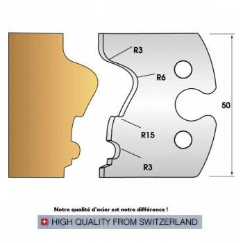 Jeu de 2 fers profiles hauteur  50X5.5 mm n° 244