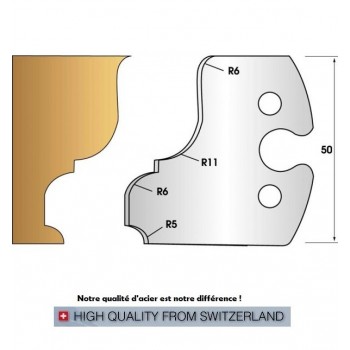 Jeu de 2 fers profiles hauteur  50X5.5 mm n° 245