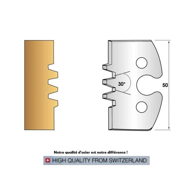 Jeu de 2 fers profiles hauteur  50X5.5 mm n° 246