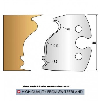 Jeu de 2 fers profiles hauteur  50X5.5 mm n° 247