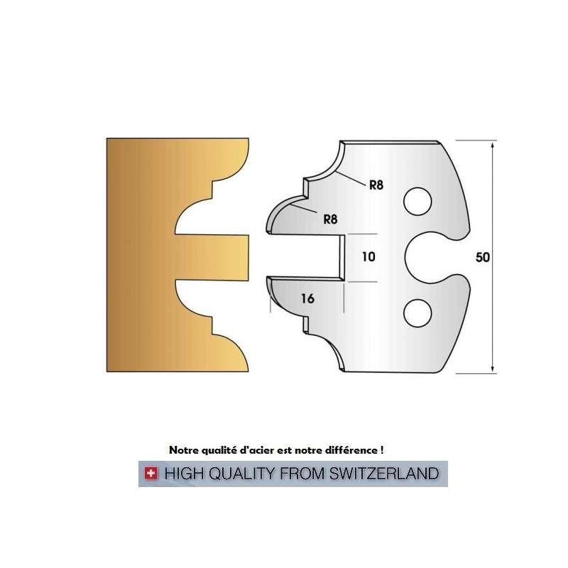 Jeu de 2 fers profiles hauteur  50X5.5 mm n° 250