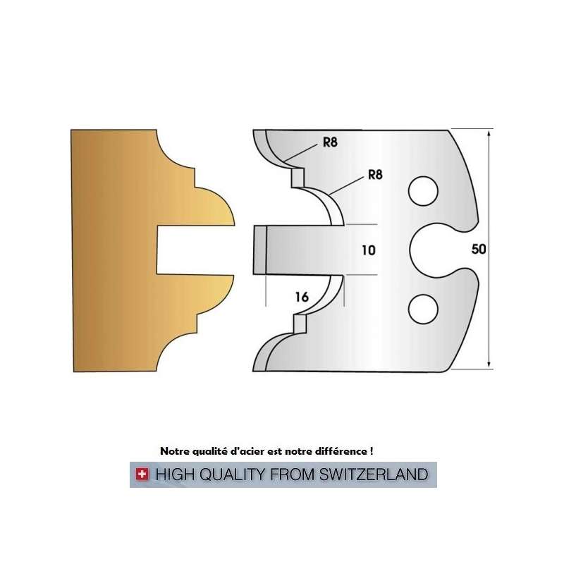 Jeu de 2 fers profiles hauteur  50X5.5 mm n° 251