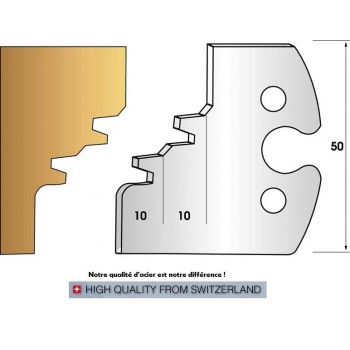 Jeu de 2 fers profiles hauteur  50X5.5 mm n° 253