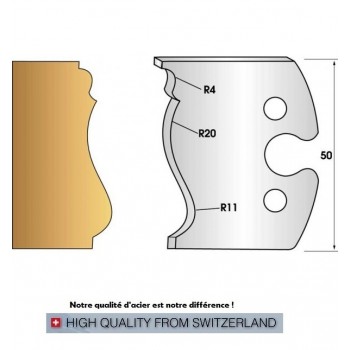 Jeu de 2 fers profiles hauteur  50X5.5 mm n° 254