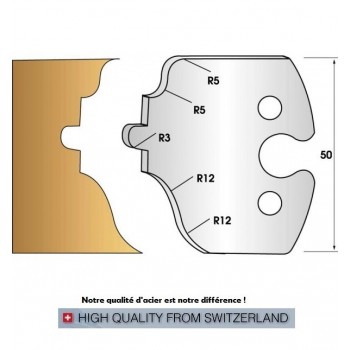 Jeu de 2 fers profiles hauteur  50X5.5 mm n° 256