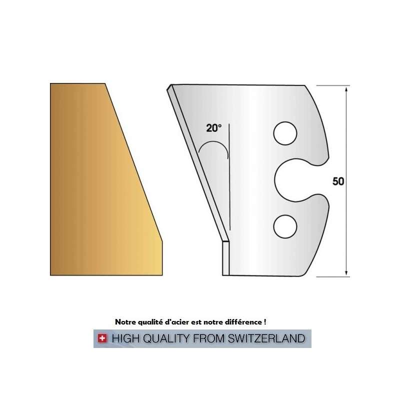 Jeu de 2 fers profiles hauteur  50X5.5 mm n° 259