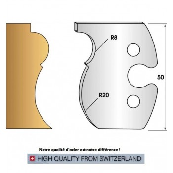 Jeu de 2 fers profiles hauteur  50X5.5 mm n° 260