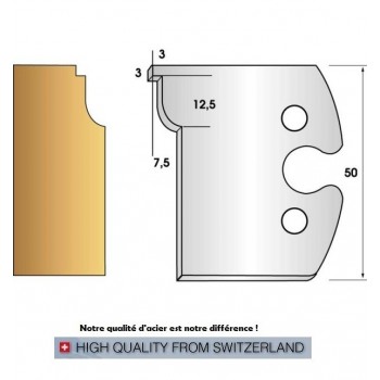 Jeu de 2 fers profiles hauteur  50X5.5 mm n° 264