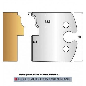 Jeu de 2 fers profiles hauteur  50X5.5 mm n° 265