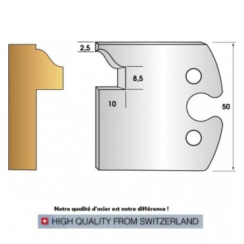 Profile knives or limiters 50 mm n° 266 - molding and rabbet