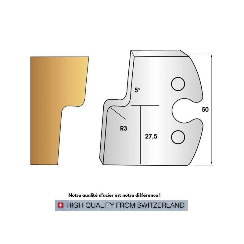 Jeu de 2 fers profiles hauteur  50X5.5 mm n° 270