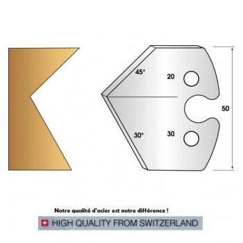 Profile knives or limiters 50 mm n° 272 - chamfer 30° and 45°