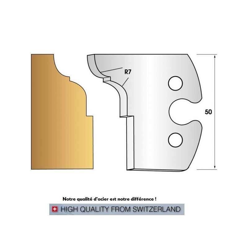 Jeu de 2 fers profiles hauteur  50X5.5 mm n° 273