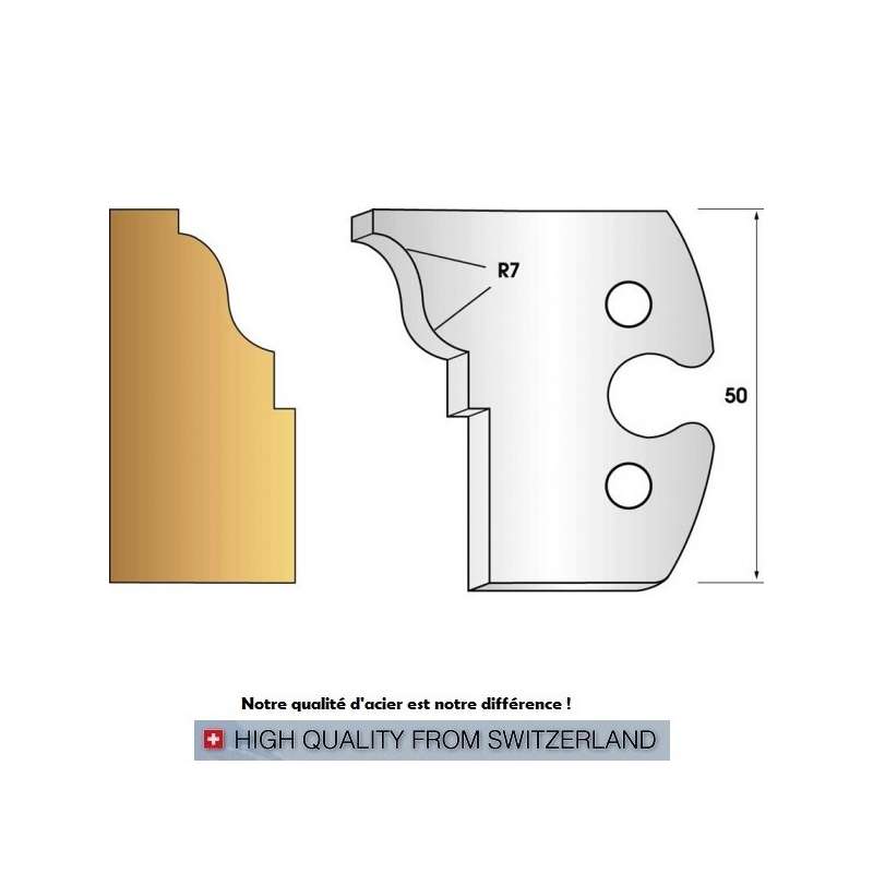 Jeu de 2 fers profiles hauteur  50X5.5 mm n° 274