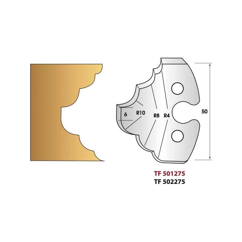 Jeu de 2 fers profiles hauteur  50X5.5 mm n° 275