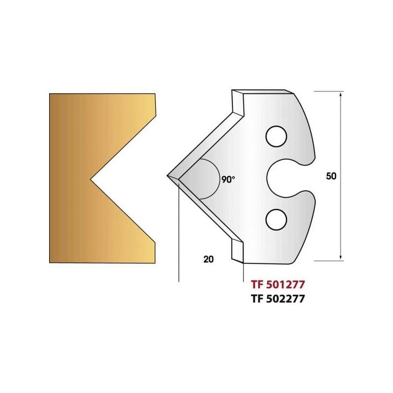 Jeu de 2 fers profiles hauteur  50X5.5 mm n° 277