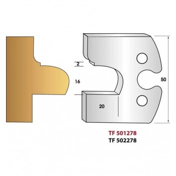 Profile knives or limiters 50 mm n° 278 - bec de corbin