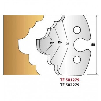 Jeu de 2 fers profiles hauteur  50X5.5 mm n° 279