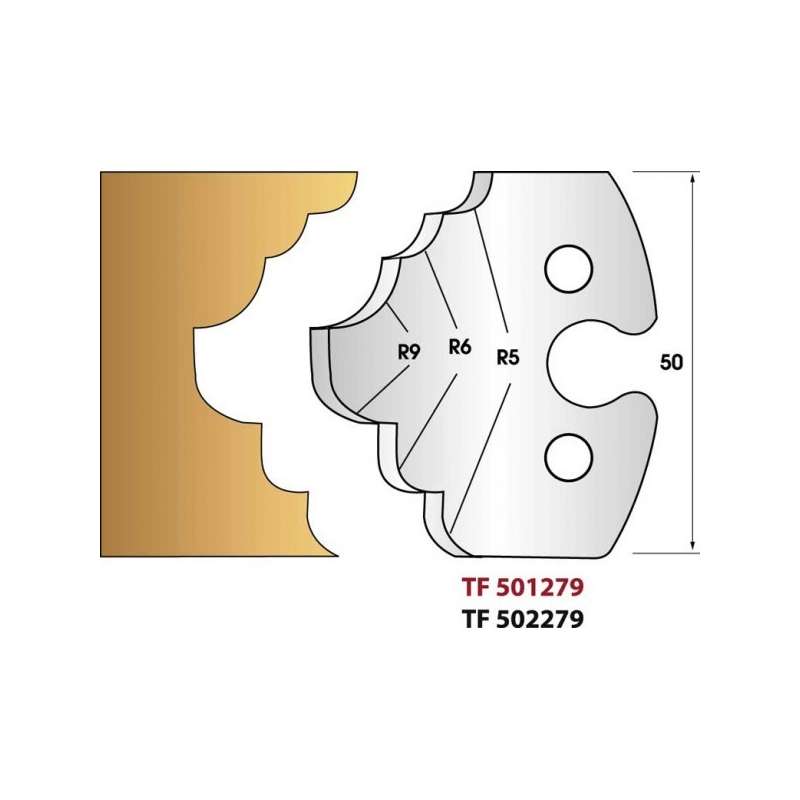 Jeu de 2 fers profiles hauteur  50X5.5 mm n° 279