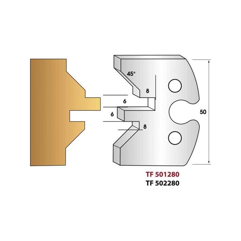 Jeu de 2 fers profiles hauteur  50X5.5 mm n° 280