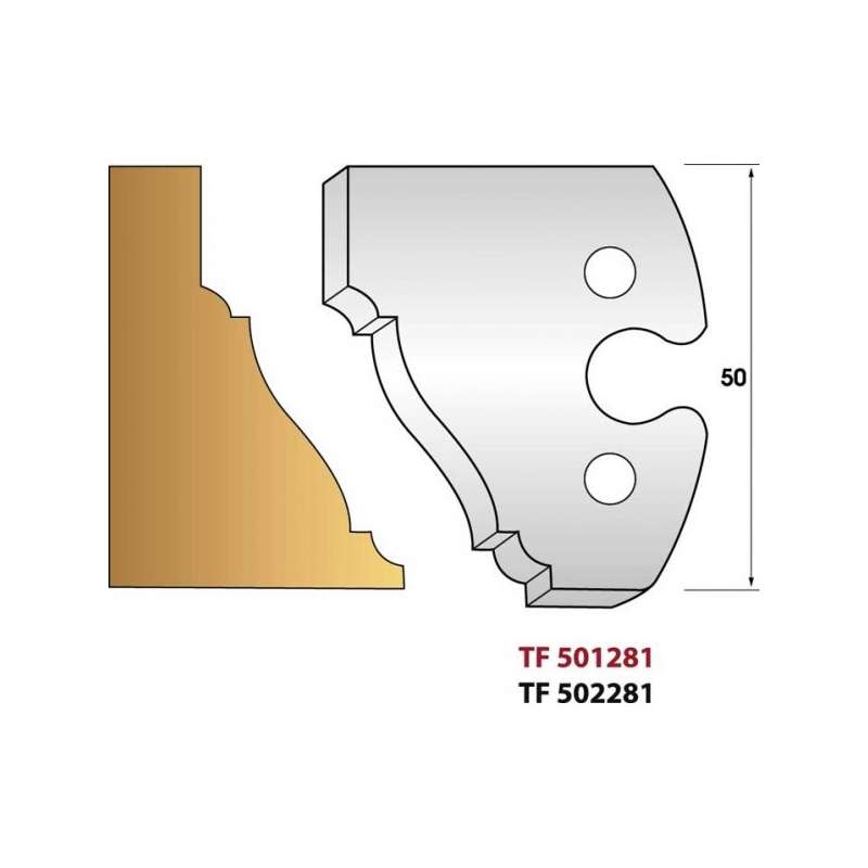 Jeu de 2 fers profiles hauteur  50X5.5 mm n° 281