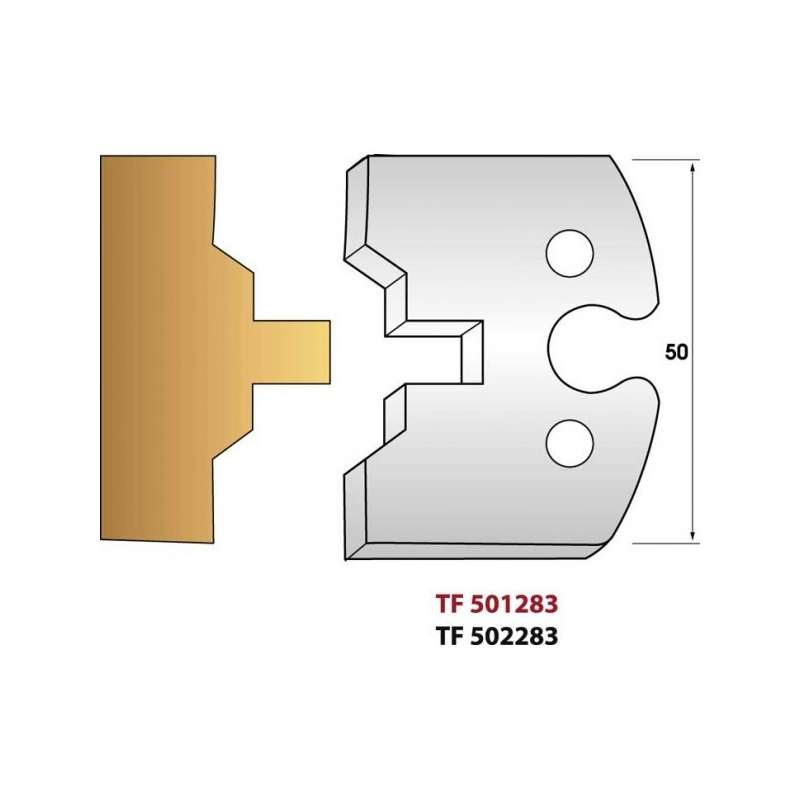 Jeu de 2 fers profiles hauteur  50X5.5 mm n° 283