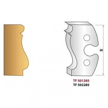 Jeu de 2 fers profiles hauteur  50X5.5 mm n° 285