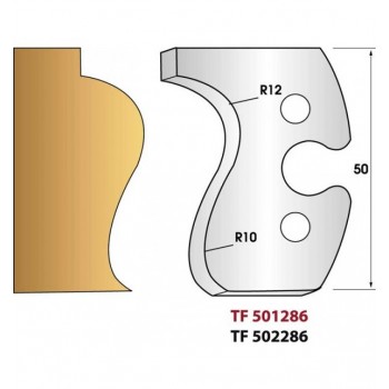 Jeu de 2 fers profiles hauteur  50X5.5 mm n° 286